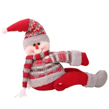 Санта Клаус Снеговик занавеска С лосями пряжка украшение для дома новогодние вечерние куклы из ткани плюшевая игрушка подвеска Рождественский подарок