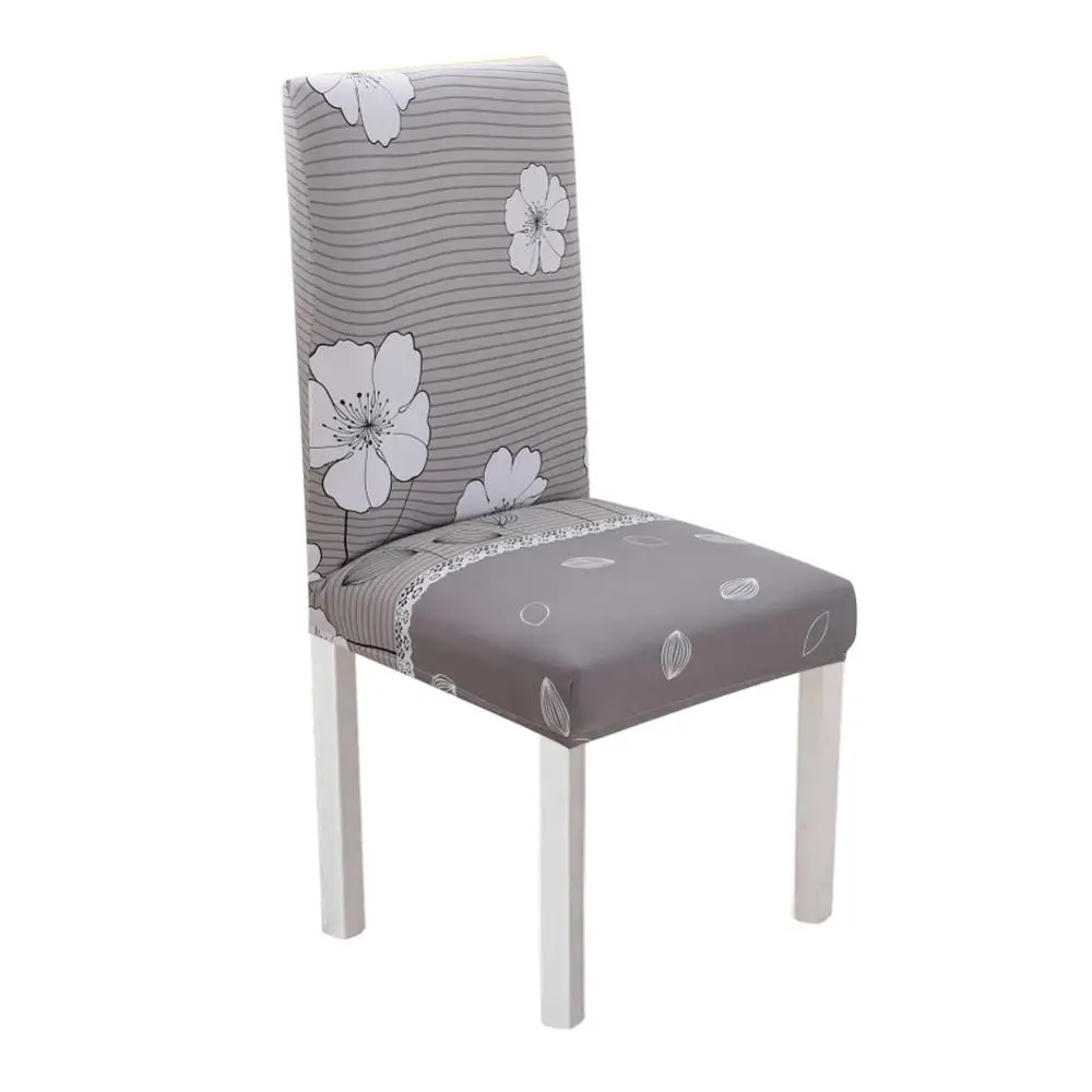 Meijuner чехол для кресла спандекс Чехол для стула эластичный цветочный принт нескользящий стул съемные сиденья для гостиницы столовой - Цвет: L