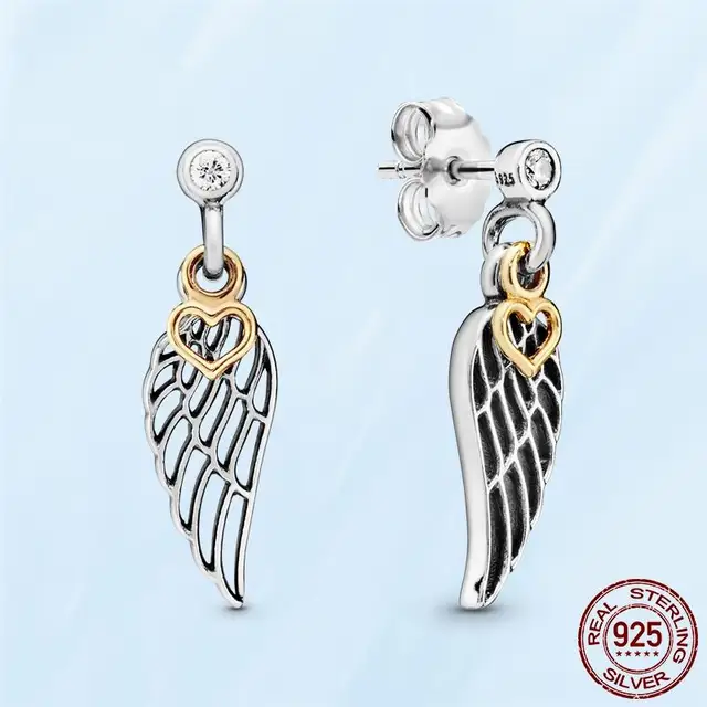 Silver Earrings Real 925 Sterling Silver Asymmetrical Heart Hoop Earrings for Women Fashion Silver Earring Jewelry Gift PAE042