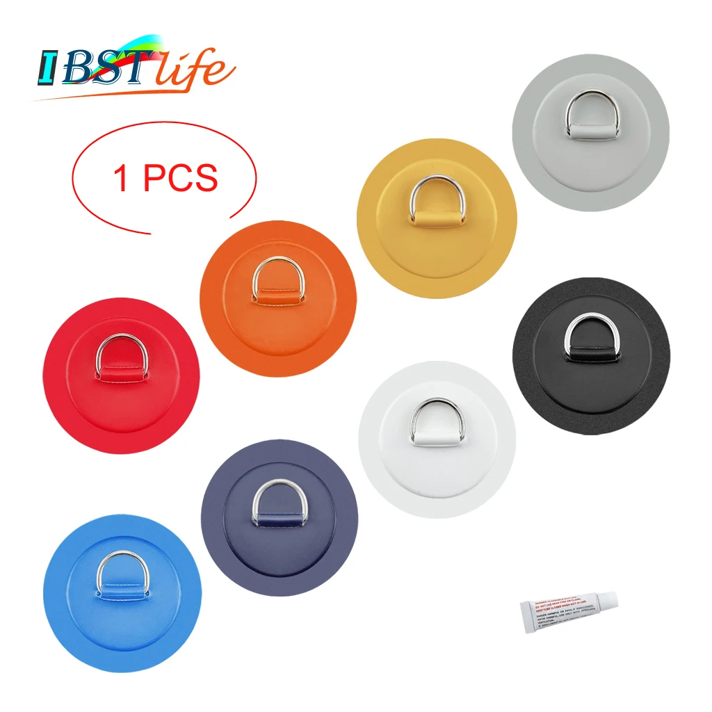 

4.3inch 11cm Stainless Steel D Ring Pad/Patch With Glue for PVC Inflatable Boat Raft Dinghy Canoe Kayak Surfboard SUP Tie Down
