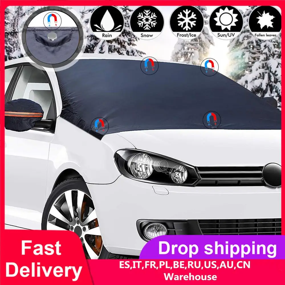 

Car Waterproof Magnet Windscreen Cover With Mirror Protector Cover Snow Frost Sunshade Protector