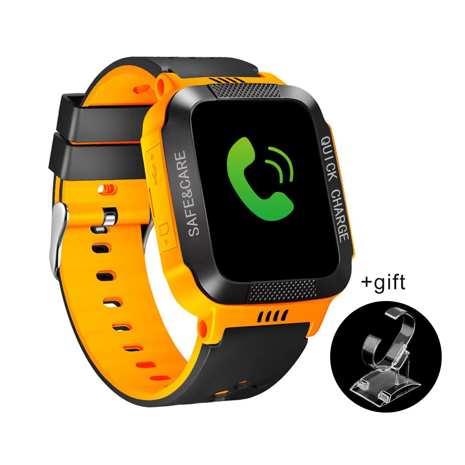 Y21S Smart Bracelet with Camera Flashlight Touch Screen Smart Watch SOS Phone Call GPS Tracker SIM Children Watch