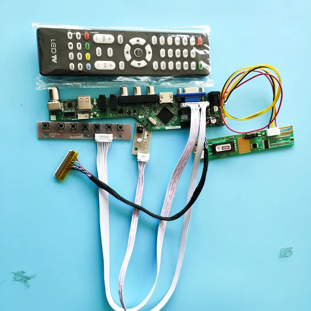 

Цифровой контроллер сигнала для LP154WP1 TLD1, VGA AV TV, Новая плата драйвера 30 контактов, 1 лампа, USB модуль 15,4 дюйма 1440X900