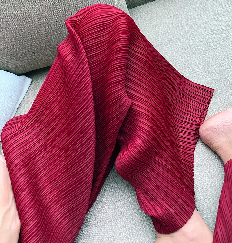 Miyake плиссированные брюки, пожалуйста, широкие брюки, Новинка осени, женские брюки, однотонные, с эластичной талией, свободные, по щиколотку, брюки в японском стиле