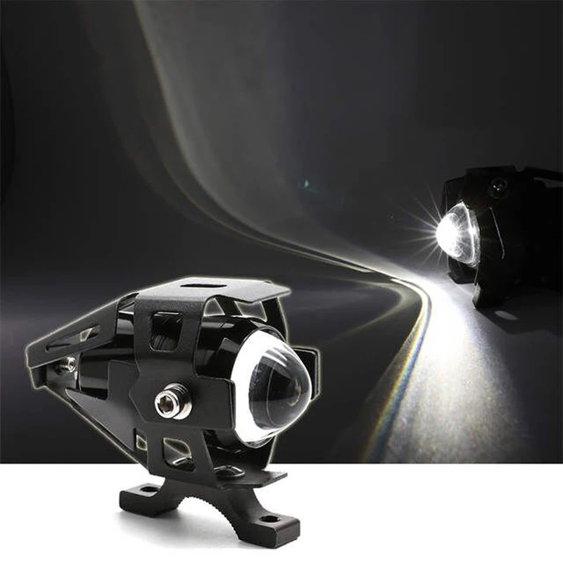 

2PCS motorcycle U5 LED headlights only one model high beam auxiliary work lamp12V 125W Motor DRL Head Lights Motorbike Spotlight