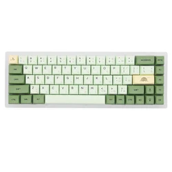 Matcha verde chá tintura sub keycap conjunto grosso pbt para teclado gh60 poker 87 tkl 104 ansi xd64 bm60 xd68 xd84 xd96 japonês