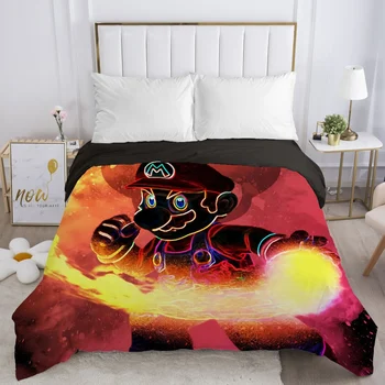 

Duvet Cover with Zipper Comforter Blanket Quilt Cover 140*200/90/135/150 3D Red Cartoon Bedding for Boys Baby Kids Child
