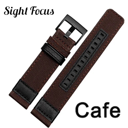 cafe strap Sight Focus 24мм нейлоновый ремешок для часов для серии Suunto TRAVERSE Alpha Traverse Alpha, Suunto 9, Suunto 9 baro, Spartan sport, ремешок Essential для часов Essential Band Черный армейский зеленый синий кафе - Цвет ремешка: cafe strap