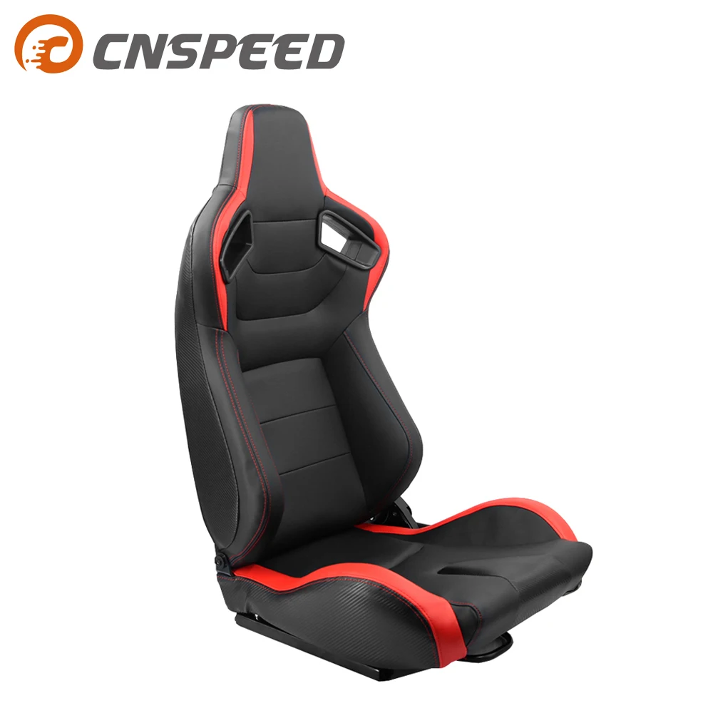 2 Stuks Verstelbare Zwart Rood Pvc Lederen Leunen Emmer Sport Zetels Universal Car Racing Seats 2 Stuks Verstelbare Zwart Rood Pvc Lederen Leunen Emmer Sport Zetels Universal Car Racing Seats