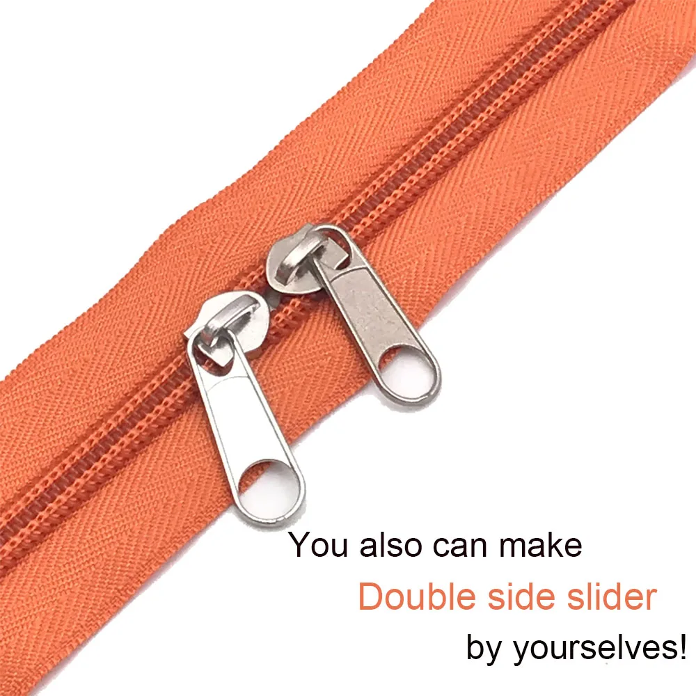 Description Picture 3 of item#3 #5 #8 #10 Zipper Pulls Nylon Zipper Head Sliver Zipper Pull Slider