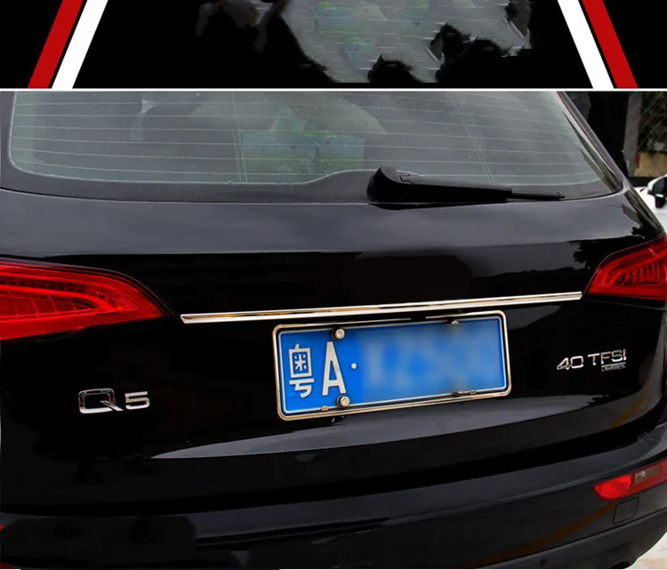 Автомобильный Стайлинг для Audi Q5 2009 2010 2011 2012 2013 внешний Нержавеющая сталь задний багажник крышка для пароварки накладка 1 шт
