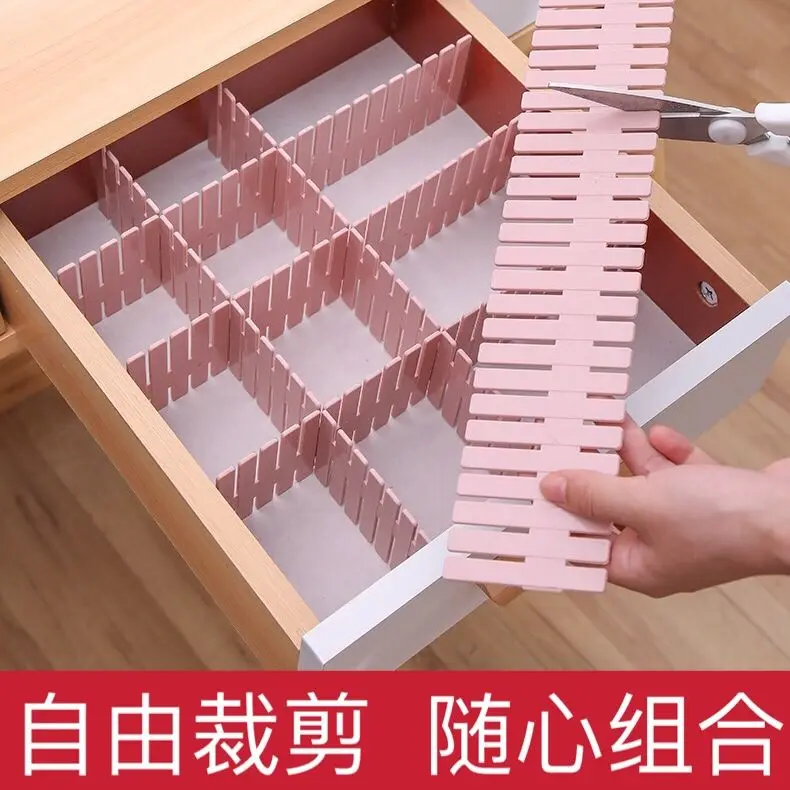 Separador de almacenamiento de cajón, divisor de división de cajón de Combinación libre, placa divisoria de plástico, ropa interior, herramientas de organización clasificada DIY