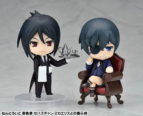 10cm Black Butler anime figurine 68# Sebastian Michaelis 117# Ciel Phantomhive action figure PVC Model Toys For Children Gift | Игрушки и