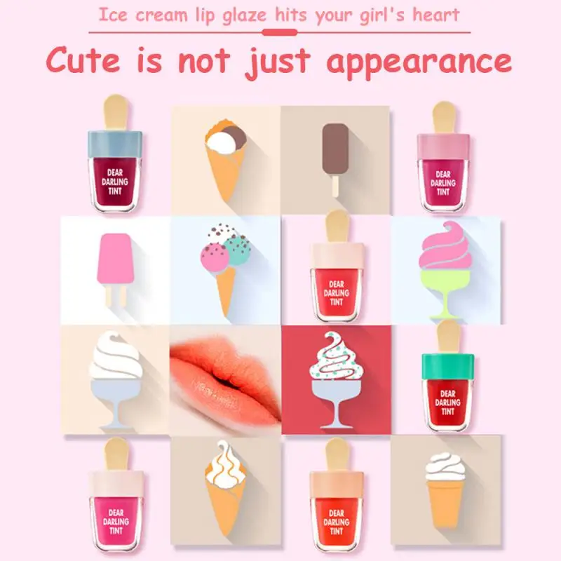 6Pcs/set NOVO Korean Ice Cream lip gloss liquid lipstick waterproof lip tint cute lipgloss Long Lasting korean cosmetics TSLM1 6Pcs/set NOVO Korean Ice Cream lip gloss liquid lipstick waterproof lip tint cute lipgloss Long Lasting korean cosmetics TSLM1