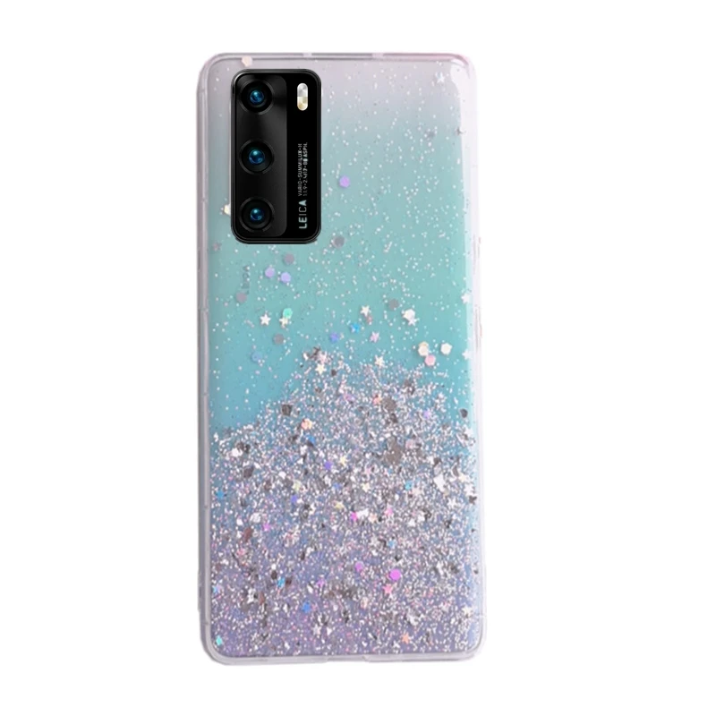 Прозрачный блестящий чехол со звездой для Huawei P20 P30 P40 Mate 20 30 Nova 3 5T 7i Honor 9A 9S 9C 9X Lite Pro