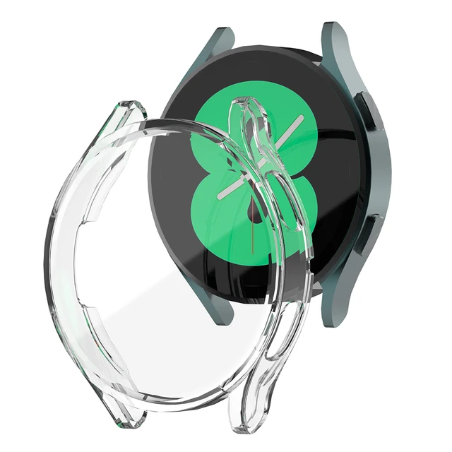Protective Case for Samsung Galaxy Watch 4 40mm 44mm, Soft TPU Cover Bumper Full Screen Protector for Galaxy Watch4 Accessories Clear