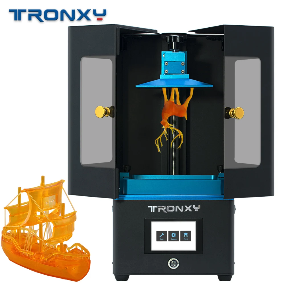 buy Tronxy LCD 3D Printer Kit Off Line Print Impresora 3d Drucker Quick Slice 405nm UV Resin Photon Assembled Desktop Printer SLA
