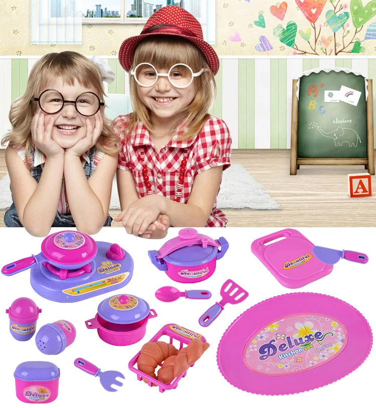 Игровой домик для девочек, игрушки для кухни, набор для приготовления пищи, Детская мини-игрушка для маленькой принцессы 3-6 лет