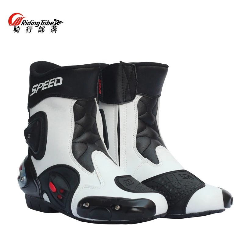 Botas impermeables para motociclista, Botines de cuero, calzado de  carreras, todoterreno, A004|Botas de motocicleta| - AliExpress