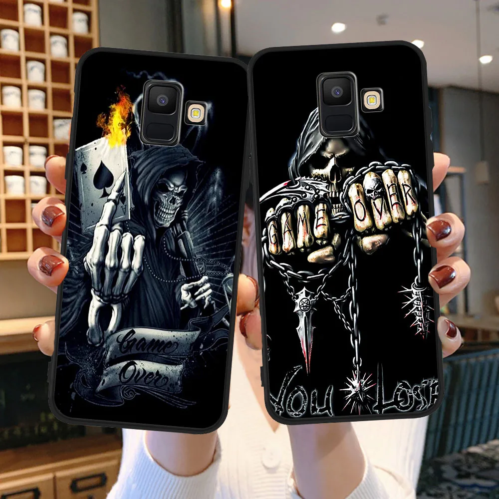 Cool Grim Reaper Skull Lovely Phone Case Cover For Samsung S8 S9 S10 S20 S21 Plus Note 10 20 Ultra TPU Fundas | Мобильные телефоны