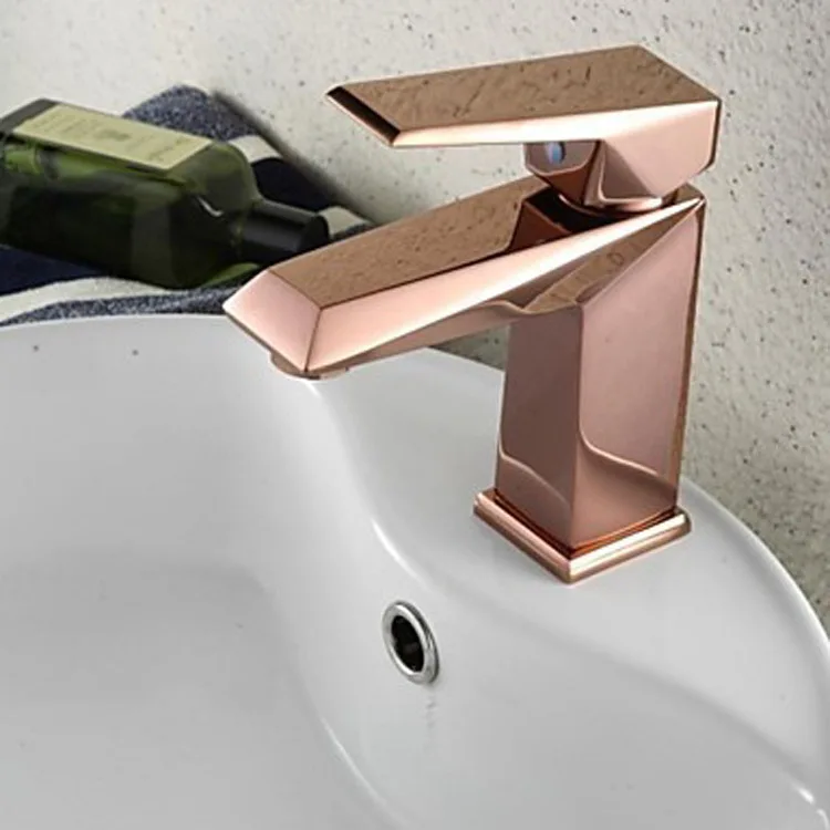 

Rose Gold Wire Drawing Gold Black Cold Hot Water Basin Faucet Short Paragraph Faucet Constant Temperature Hot And