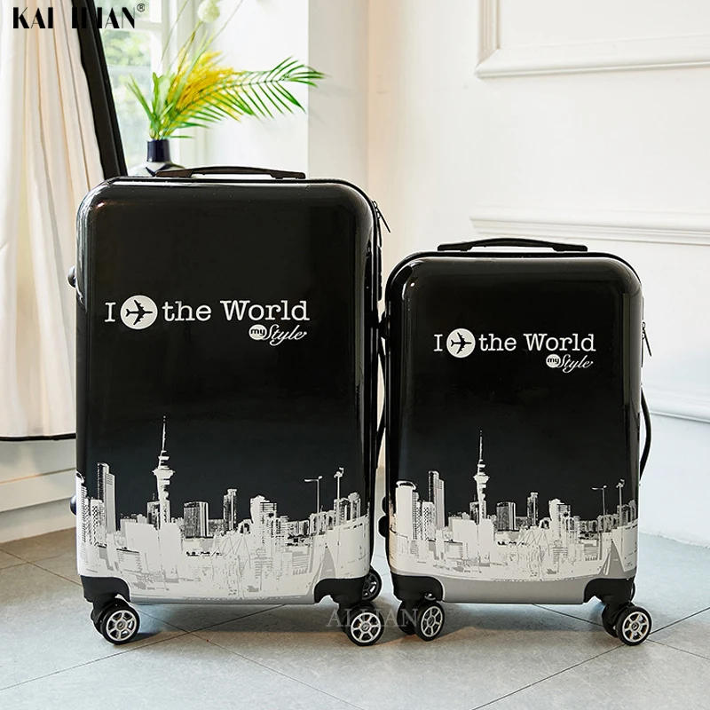24 дюймов ABS+ PC чемодан для путешествий, чемодан на колесиках, 20 дюймов, сумка на колесиках для путешествий, Детская багажная сумка