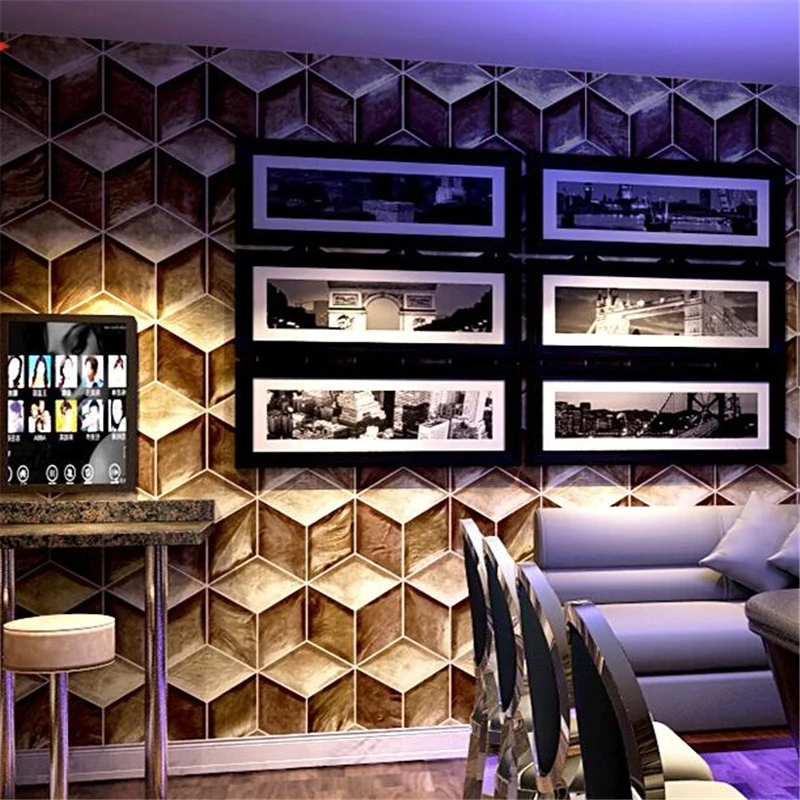 Beibehang KTV3d трехмерная Индивидуальность Мода flash wall тканевая полоса отель необычный танцевальный зал коробка тема комнаты обои