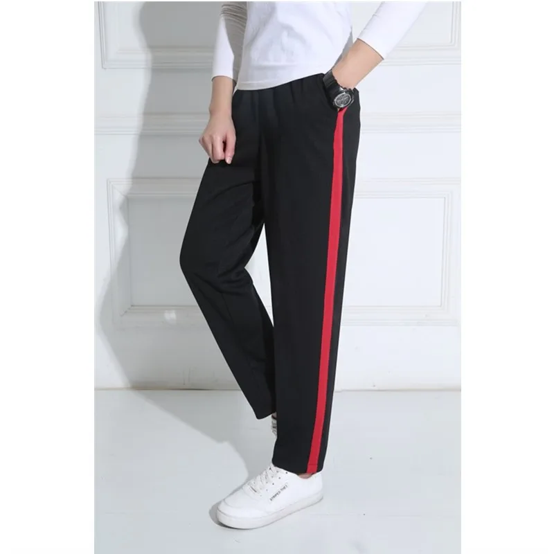 Men Pants Casual Sweatpants Joggers Striped Trousers