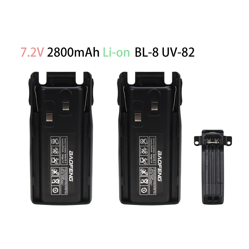 2X BaoFeng оригинальная замена Батарея BL-8 для Baofeng UV-82 UV-82L UV-8D UV-89 UV-82HP UV-82HX