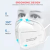 5 Layers FFP2 MASK Adult Black KN95 Fabric Mascarillas Protective Mouth Face Mask KN95 Filter Respirator FFP2MASK 3