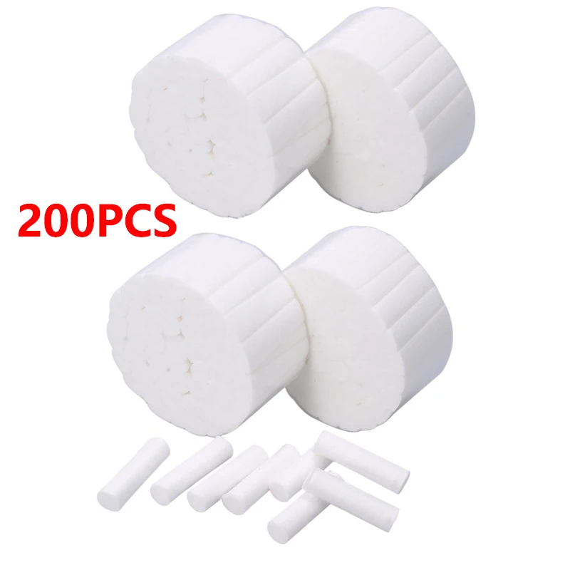 Deyuer 5Pcs/Set Cotton Roll White Disposable Safe Dental Hemostatic Cotton  Rod for Cosmetology 