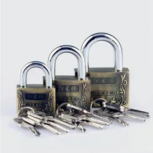 50 мм прямой подвесной винтажный латунный Открытый водонепроницаемый ржавчины прямой замок Гараж склад замок садовый замок