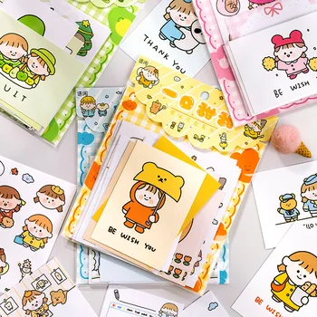 

12set/lot Memo Pads Sticky Notes Original cute Paper diary Scrapbooking Stickers Office School stationery Notepad