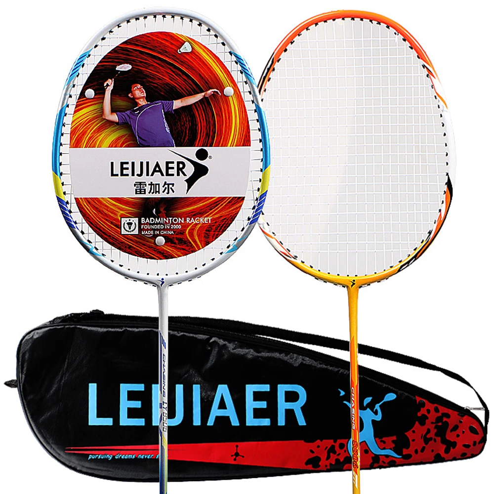 LEIJIAER 2 sztuk paletka do badmintona konkurencji pióropusz 2 graczy