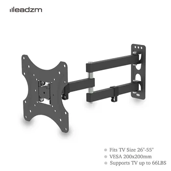 

Light Weight 26-55" Adjustable Wall Mount Bracket Rotatable TV Stand with Spirit Level for Bedroom,Study,Meeting Room,Classroom
