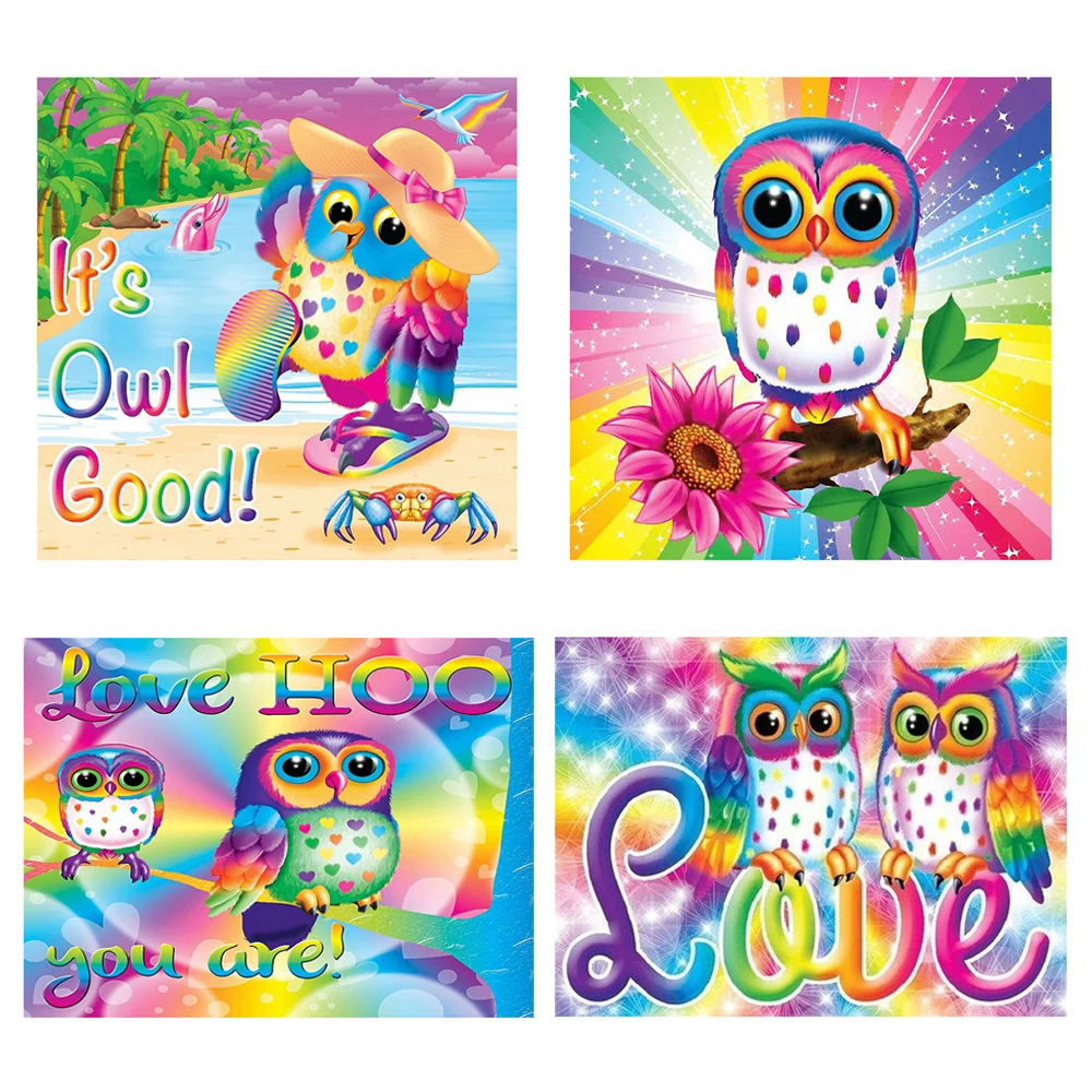 

5D DIY Full Drill Round Rhinestone Diamond Painting Animal Bird Cartoon Owl Embroidery Mosaic Cross Stitch Kit Home Decor Gift