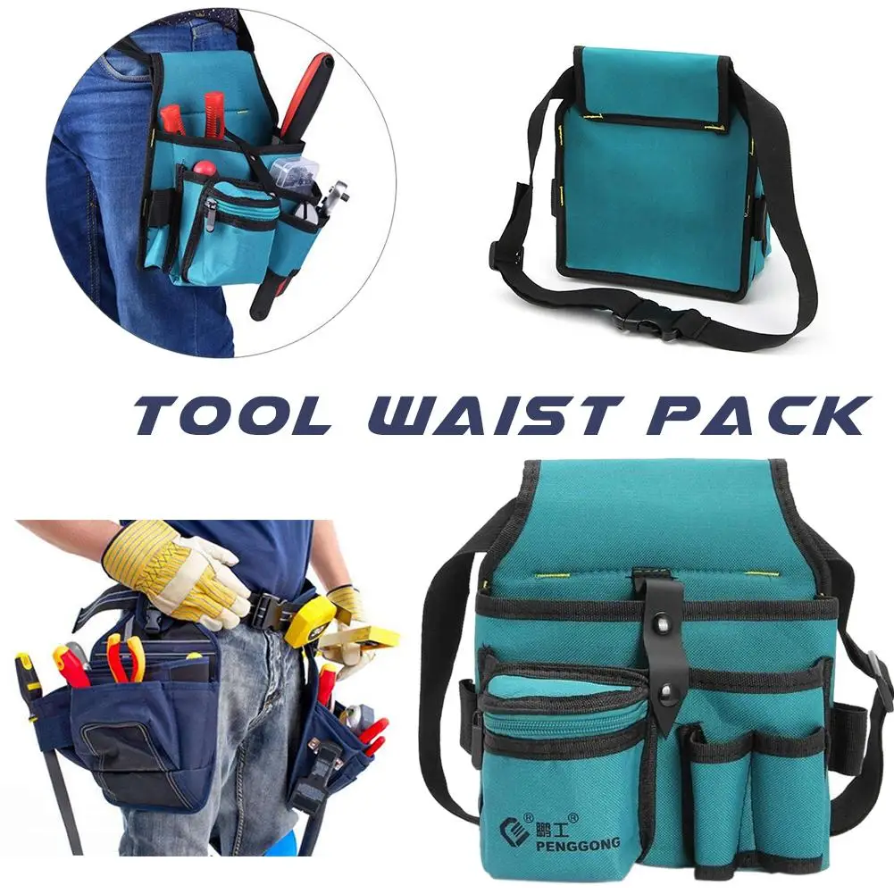 

Multi-pockets Canvas Tool Bag Waist Pocket Case Electrician Tool Bag Oganizer Carrying Pouch Tools Bag Belt Waist Hanging Bags