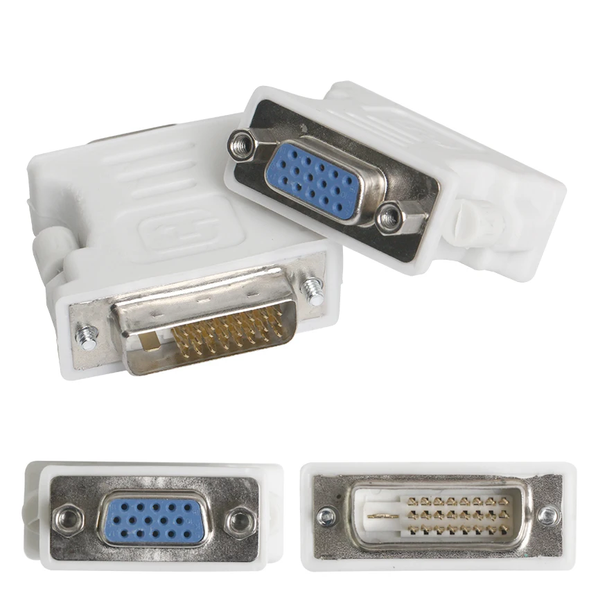 Оптовая продажа 100 шт./лот адаптер DVI 24 + 1 / 5 штекер VGA Женский стандартной