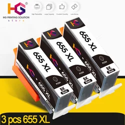 3 black ink cartridge for hp655 hp 655xl hp 655 compatible for hp Deskjet 3525 5525 4615 4625 4525 6520 6525 6625 Printer