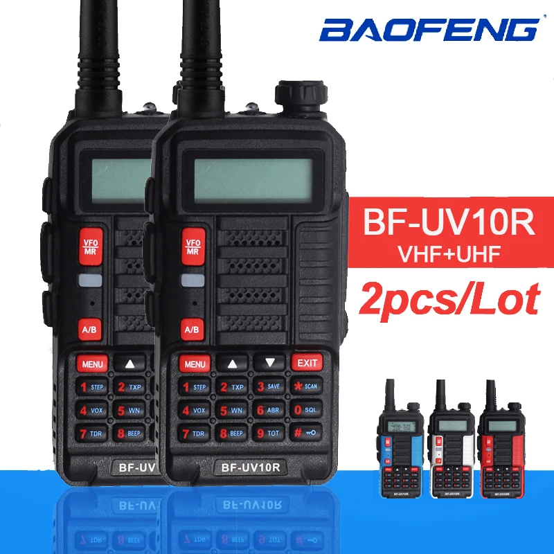 Walkie Ham Radio UV-10R 2PCS Long-Range High-Power 10W New UHF BF CB 2-Way Baofeng VHF