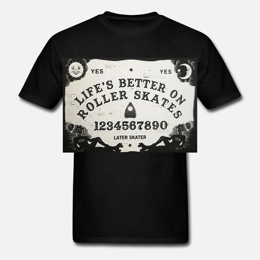 Позже Скейтер Ouija board Blood Thunder футболки. Роликовый роллер-Дерби коньки крутая