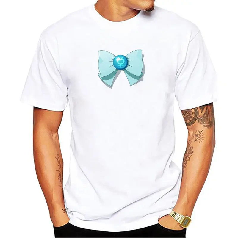 Sailor Mercury с бантом повседневные мужские летние футболки коротким рукавом Мужская