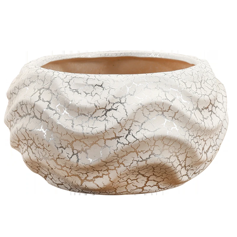 Green Luo Flowerpot Originality Household Tuba Oversize Indoor Orchid Flowerpot Ceramics Belt Tray Meatballs - Цвет: 036H without pallet