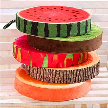 

Fruit Style Sponge Round Chair Cushion Pop Patio Office Chair Seat Pad Tie On Square Dining Cushion Pillow Thick Sponge Tatami