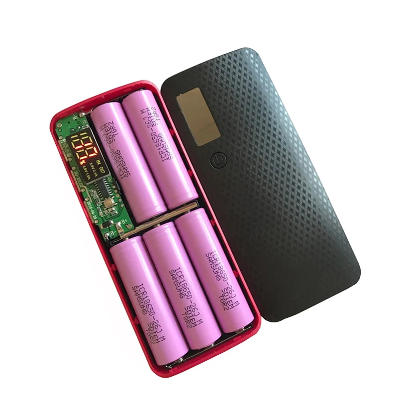 18650 Power Bank Holder Case Mobile Phone Charger Box DIY Charging Circuit Board 5*18650 Battery Storage Box shell For xiaomi 18650 Power Bank Holder Case Mobile Phone Charger Box DIY Charging Circuit Board 5*18650 Battery Storage Box shell For xiaomi
