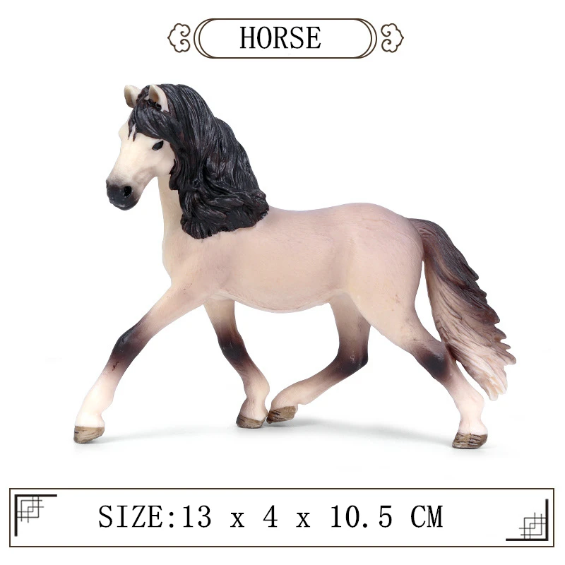 Children's Simulation Zoo Model Toys Wildlife World Eight Horses Figure Maxima Horse Racing Plastic Collecting gifts Toy model
