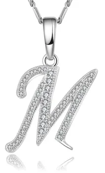 

Necklace Fashion Pendants Do Not Fade for A Long Time M Letters Simple and Elegant Top Grade Temperament Delicate Accessories