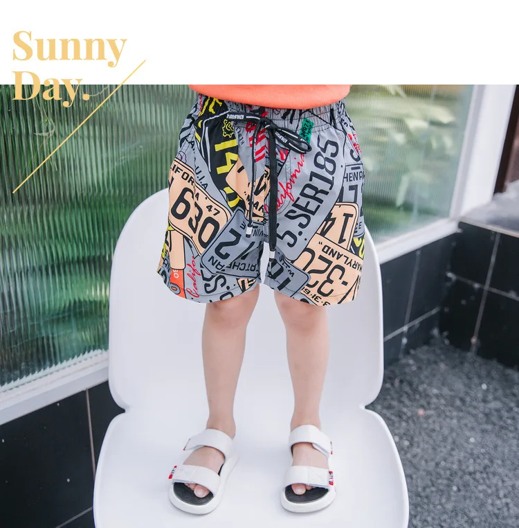 BOY'S Korean-style Shorts Children Western Style Beach Shorts Small CHILDREN'S Baby Fashion Child Summer Pants Thin New Sty