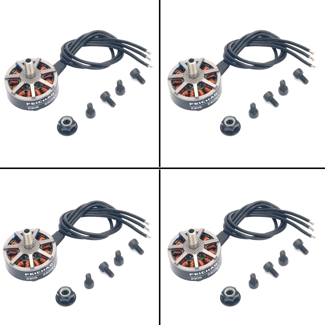 4 шт. Бесколлекторный двигатель Feichao 2306 2400KV 3 ~ 4S для 210 250 280 300 DIY FPV гоночный Дрон
