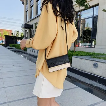 

Bag female French retro 2020 new high-grade stone pattern wild bag chain chain messenger bag shoulder bag